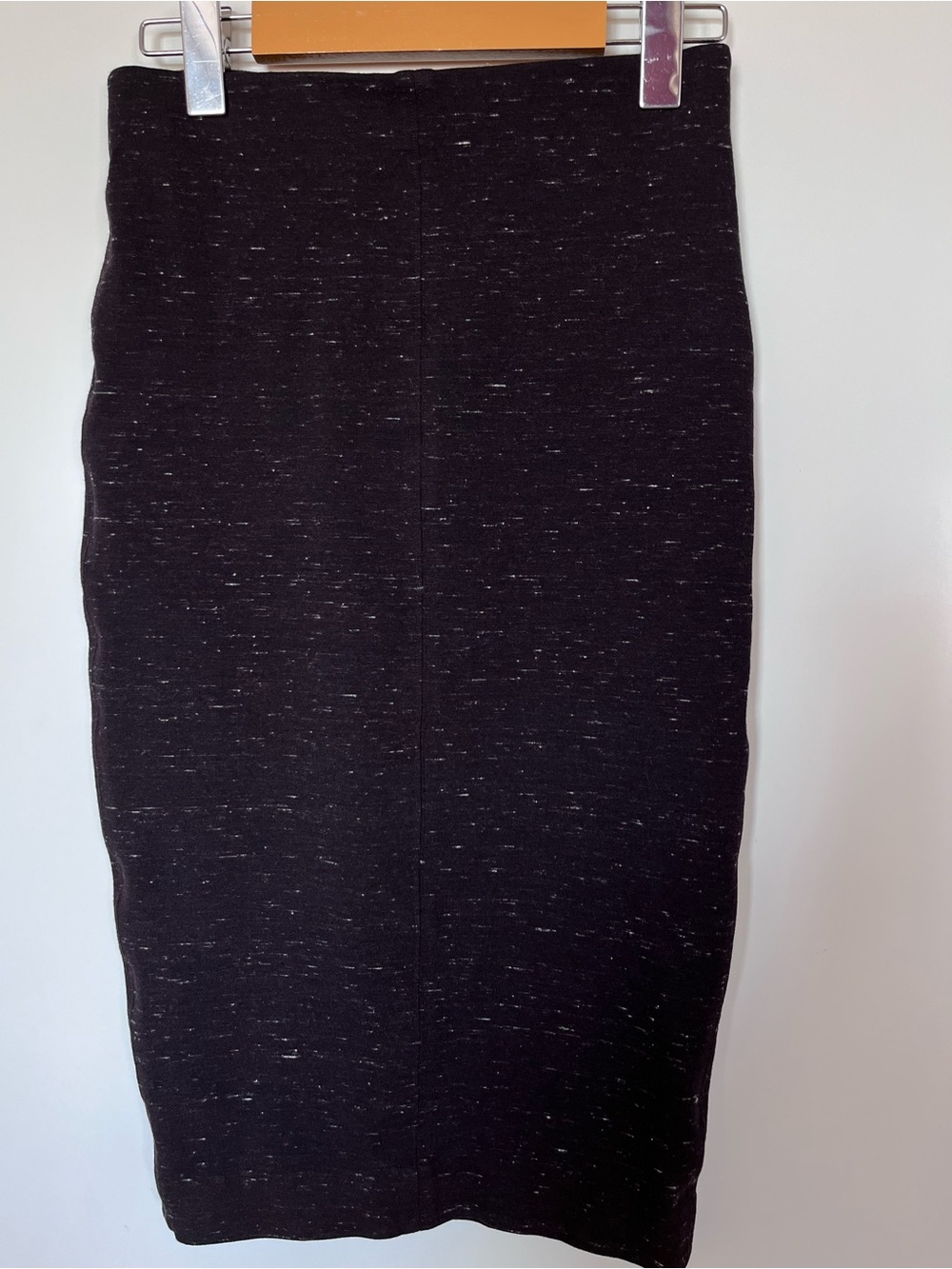 Wilfred Aritzia Lis Heather Black Speckled Pencil Skirt High Waist Midi Small